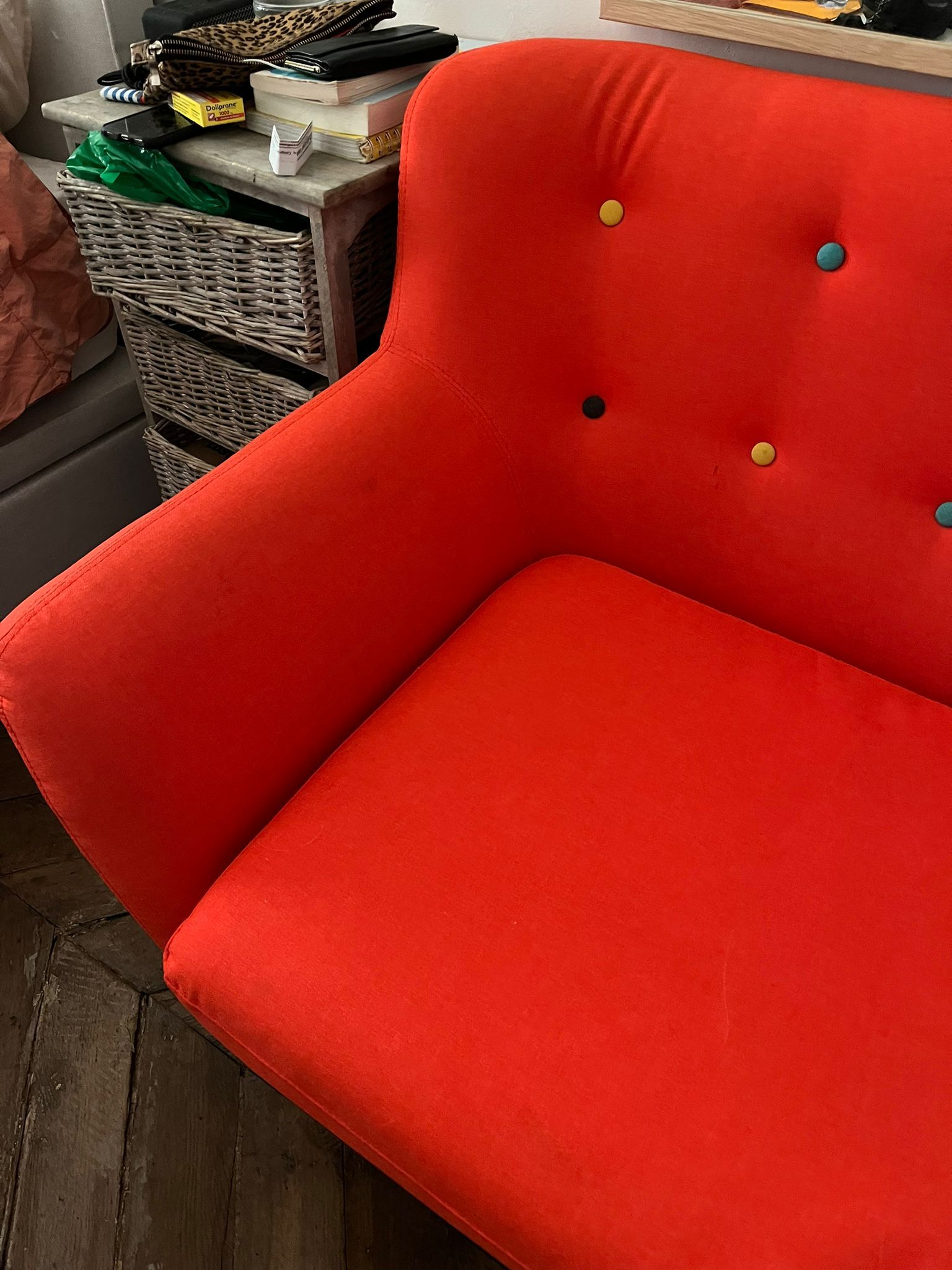 Orange sofa
