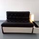 Banquette canapé-lit vintage avec éclairage intégré, design italien Beka Tortuga, en skai, fibre