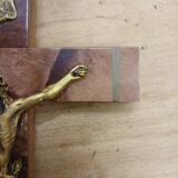 Crucifix ancien bois et métal