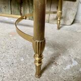 Coffee table 60' marble and brass