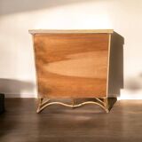 Vintage natural rattan chest of drawers