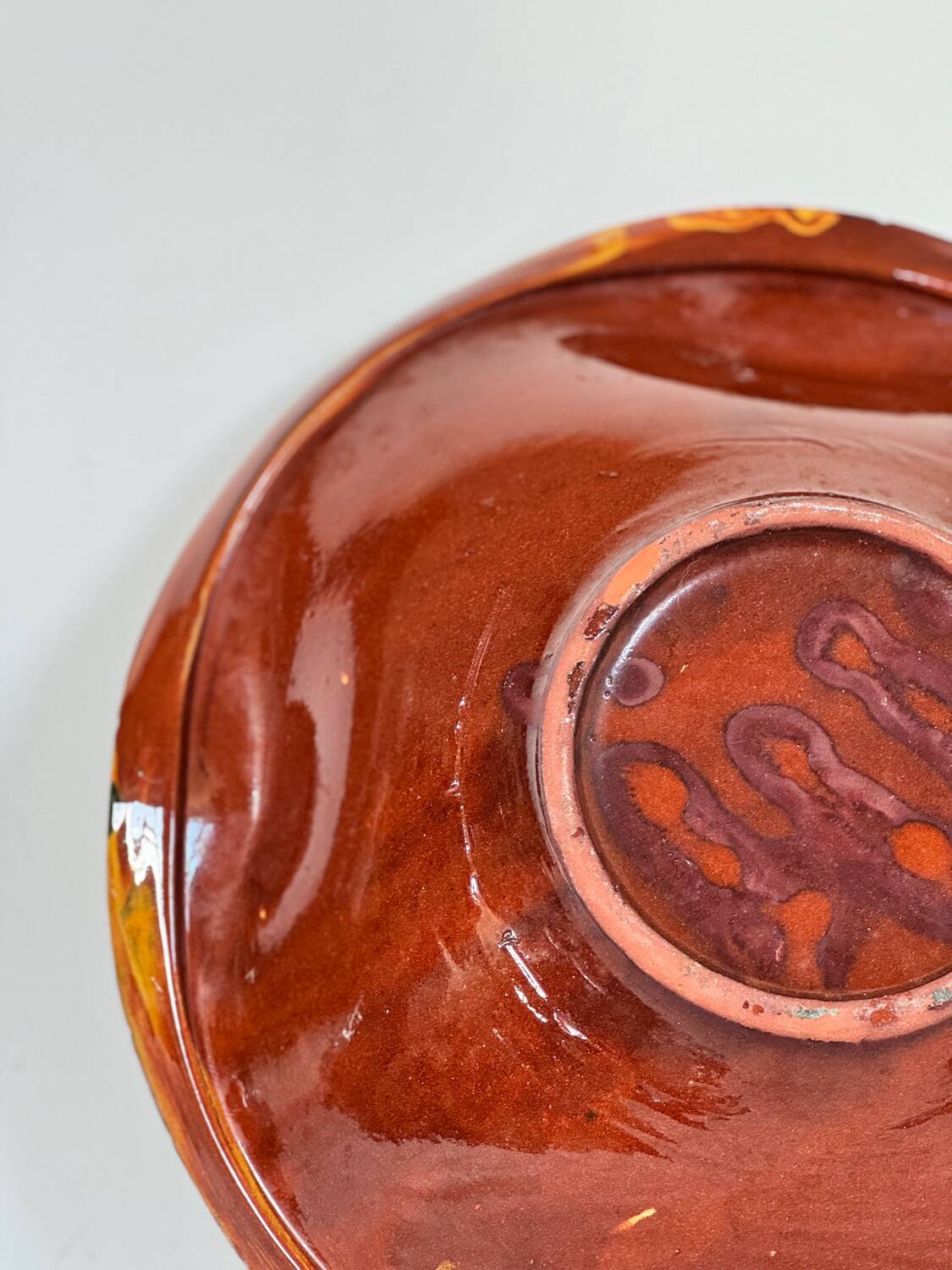 Vintage mixed terracotta bowl