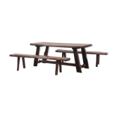 Rustic table and benches 60/70