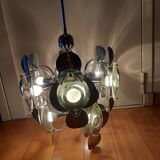 Vintage chandelier 70'S Oscar Torlasco , 9 lights