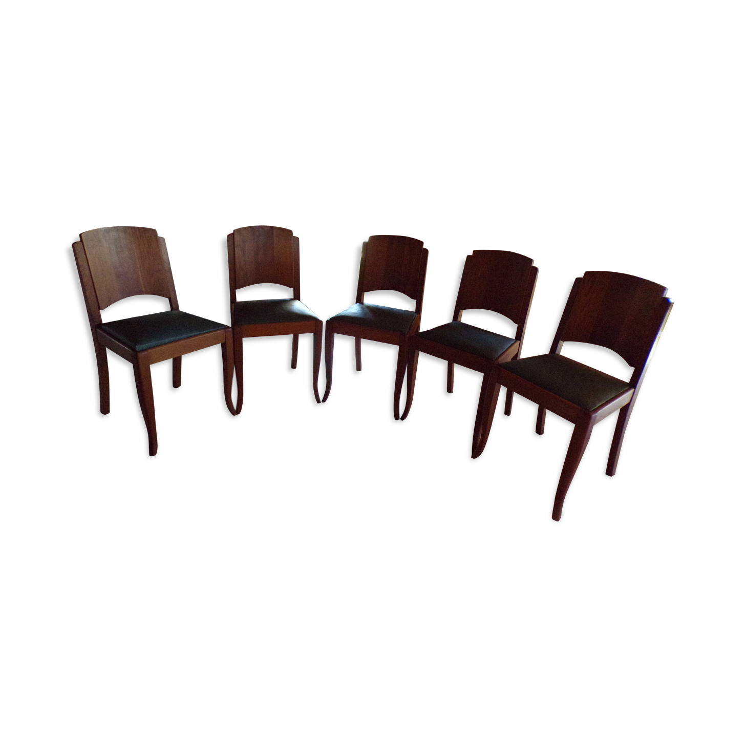 Five art deco chairs
