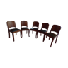 Cinq chaises art déco