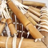 Suspension bambou et macramé. Espagne, années 1980.