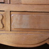 Louis XV style wardrobe in light oak, 3 beveled ice creams