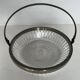 Antique glass cup with metal frame