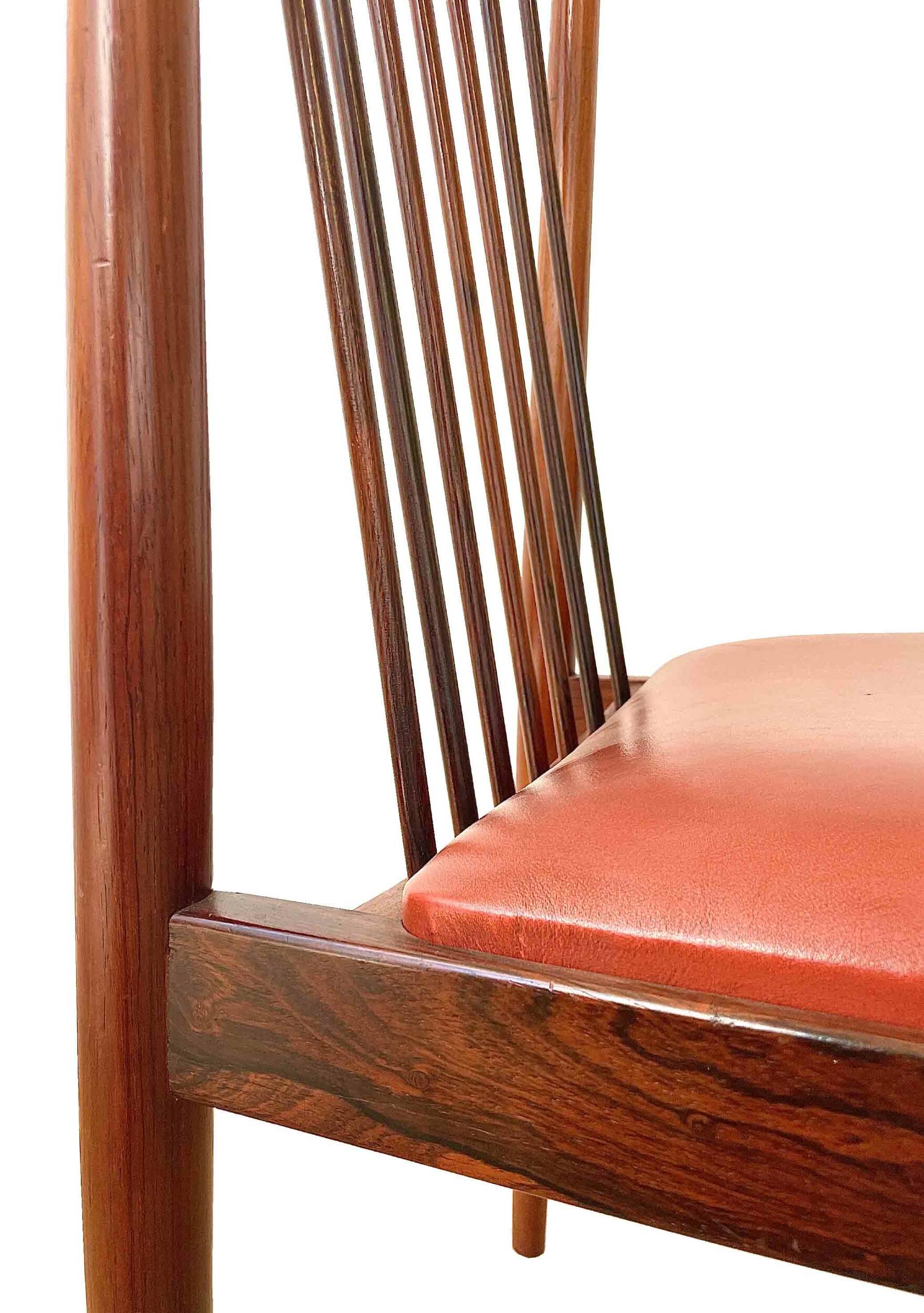 Rosewood chair and leather model 422 by Arne Vodder