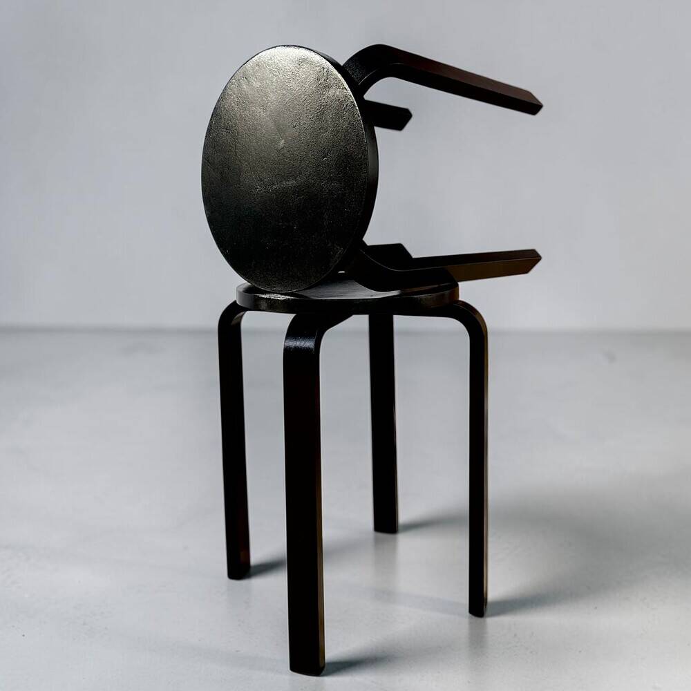 Pair of Frosta Ikea stools in black