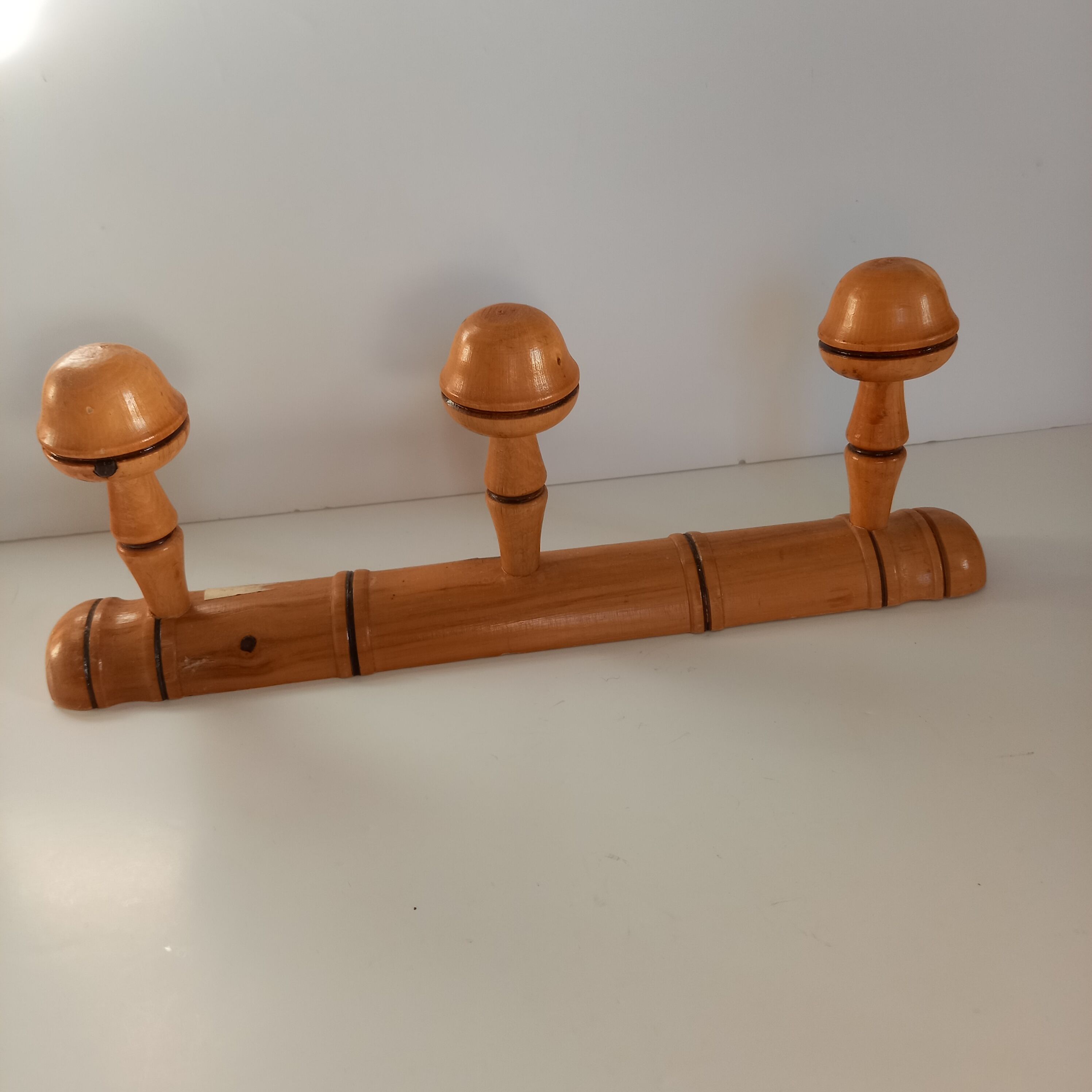 Wooden coat rack imitation vintage bamboo