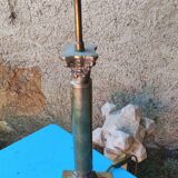 Bronze column-shaped table lamp