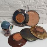 Ceramic lot signed Alice Colonieu
