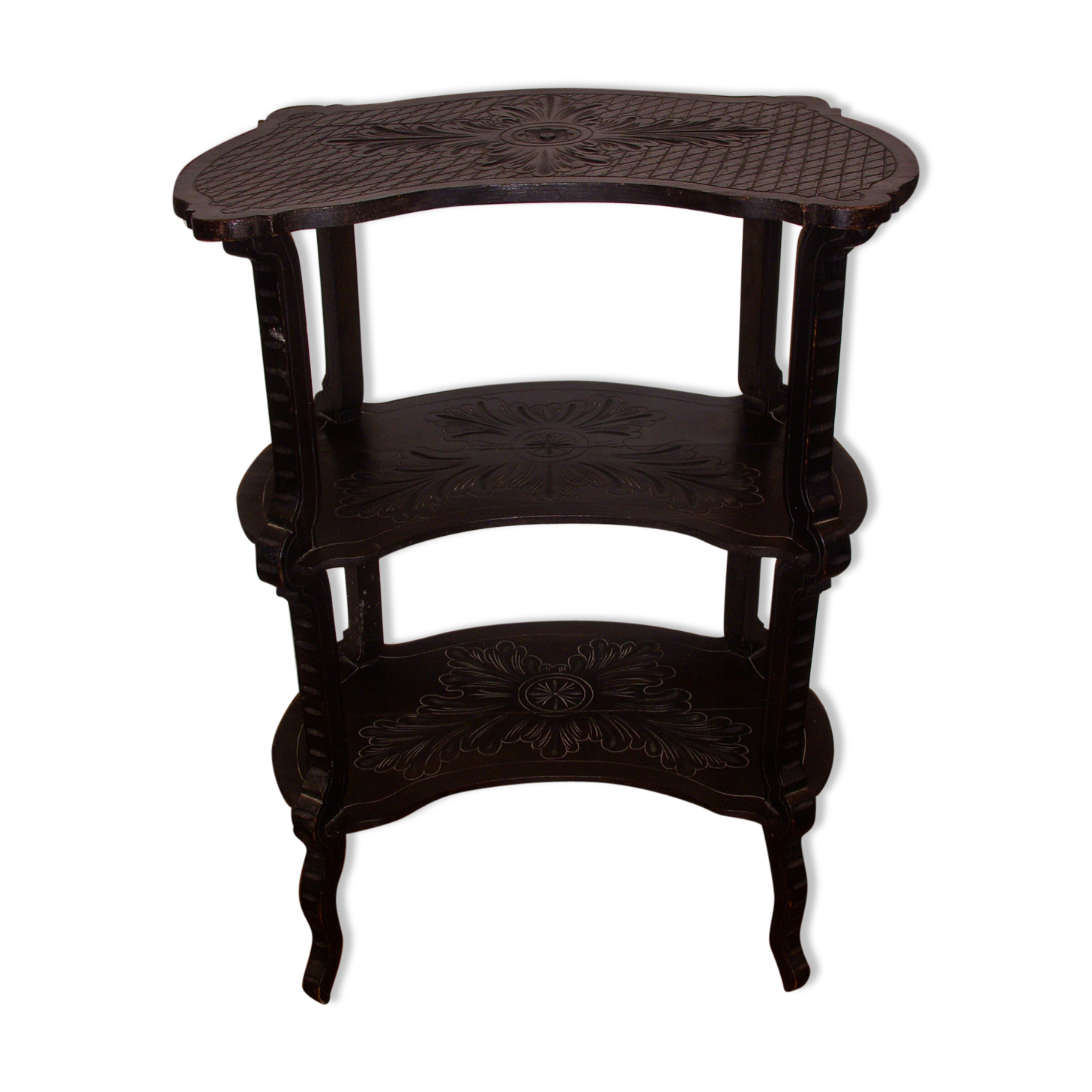 Console Napoleon period lll blackened wood