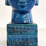 Aldo Londi for Bitossi Kwan Yin Buddha Rimini Blu, Italy, 1970s