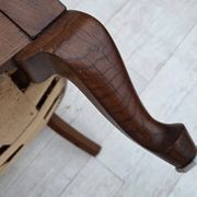 1960s, Danish side/children's armchair, light green furniture velour, oak w