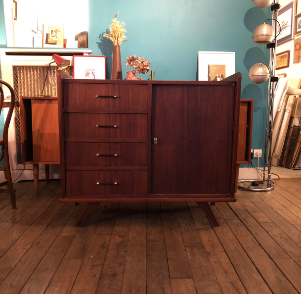 Vintage dark wood sideboard