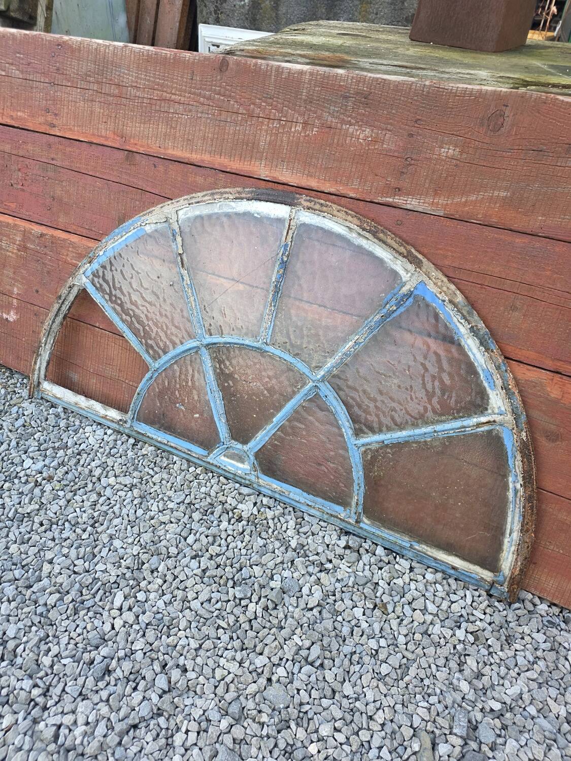 Old wrought iron full riveted gates from the 19th century.