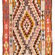 Turkish Handwoven Vintage Herki Kilim 92 cm x 292 cm