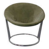 Vintage Suede Lounge Chair by Lusch Germany, 1960s