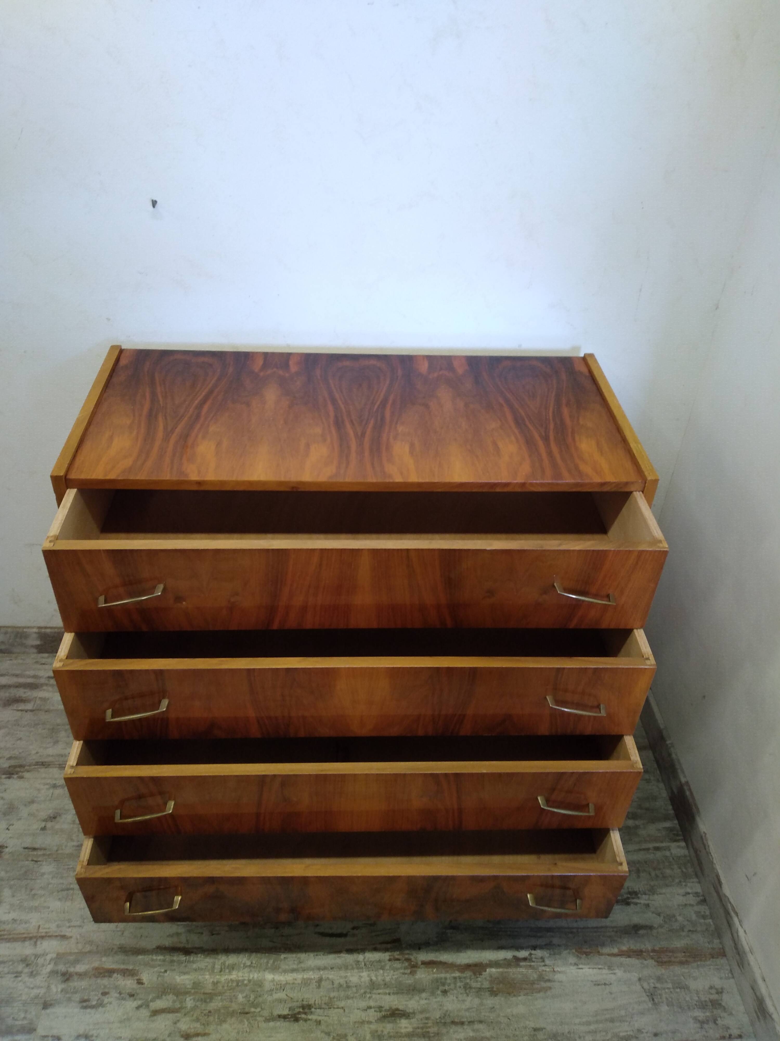 Vintage lacquered chest of drawers