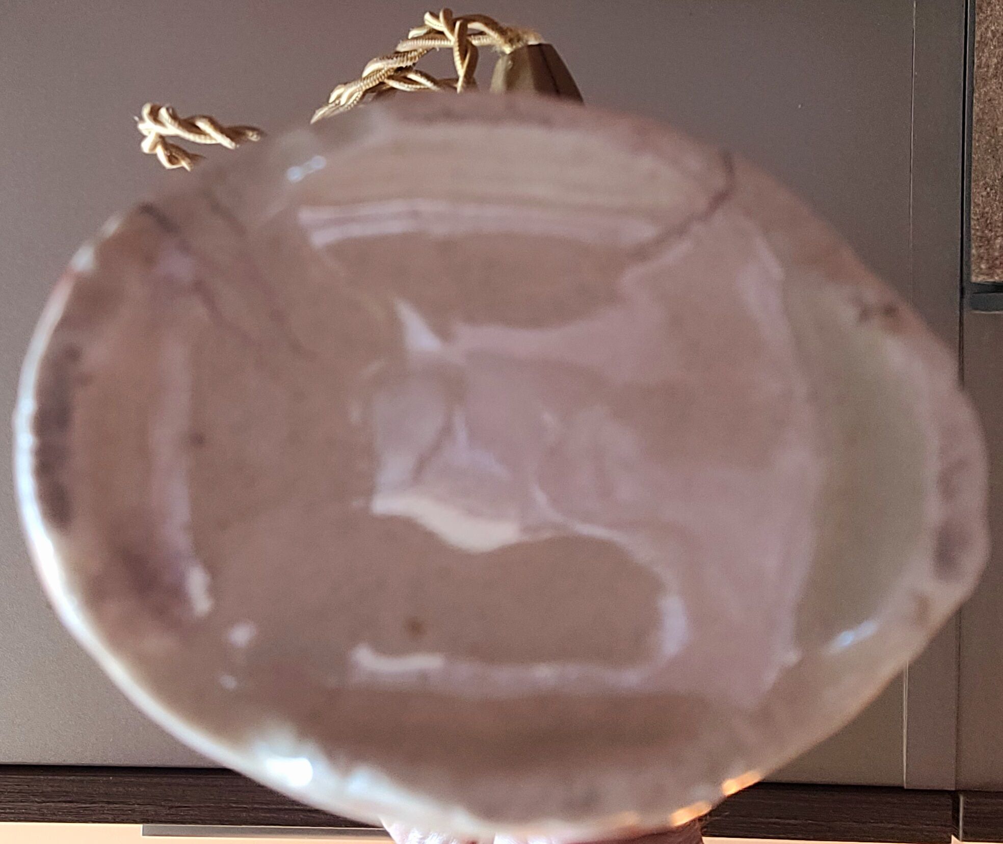 Old vintage ceramic lamp foot signed Asia China Japan