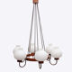 1960s ceiling light in opalglass