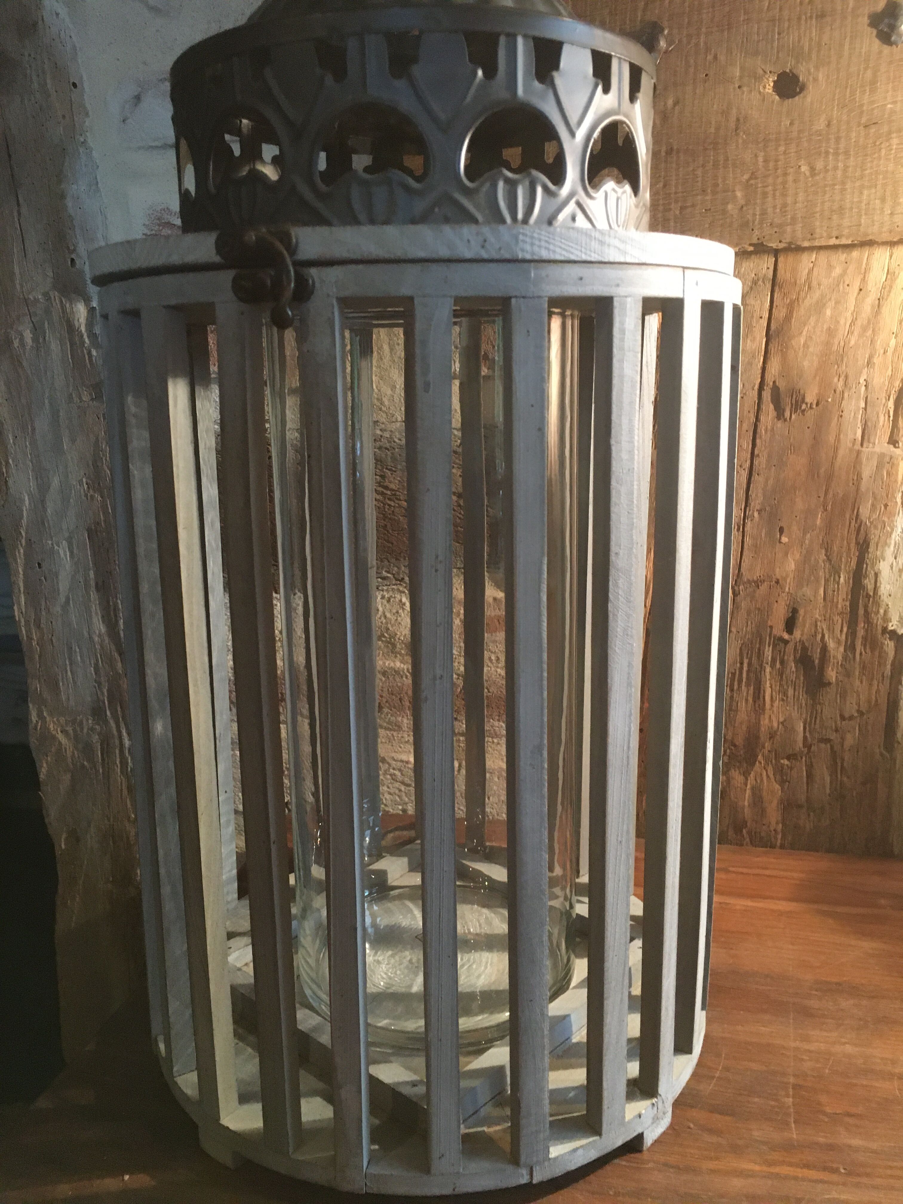 Wood/metal lantern