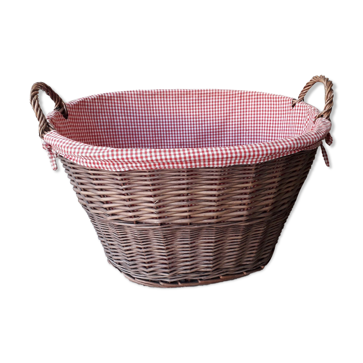 Panière à linge en osier