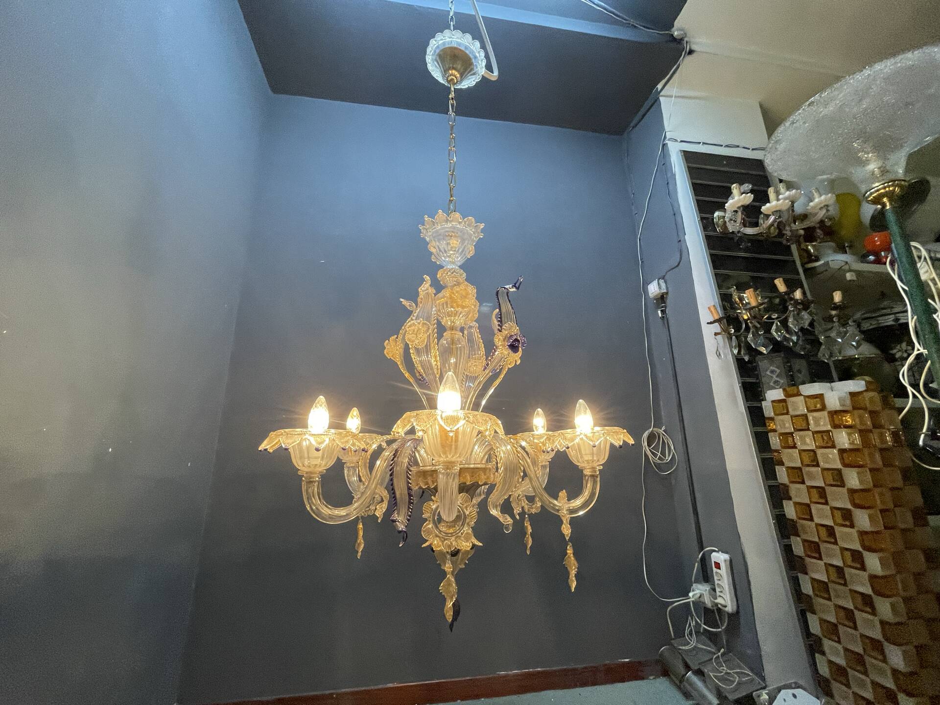 Venetian Murano Glass Chandelier 1960’s 