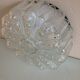 Round ceiling lamp in bubbled glass / vintage 60s-70s
