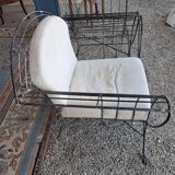 Paire de fauteuils metal