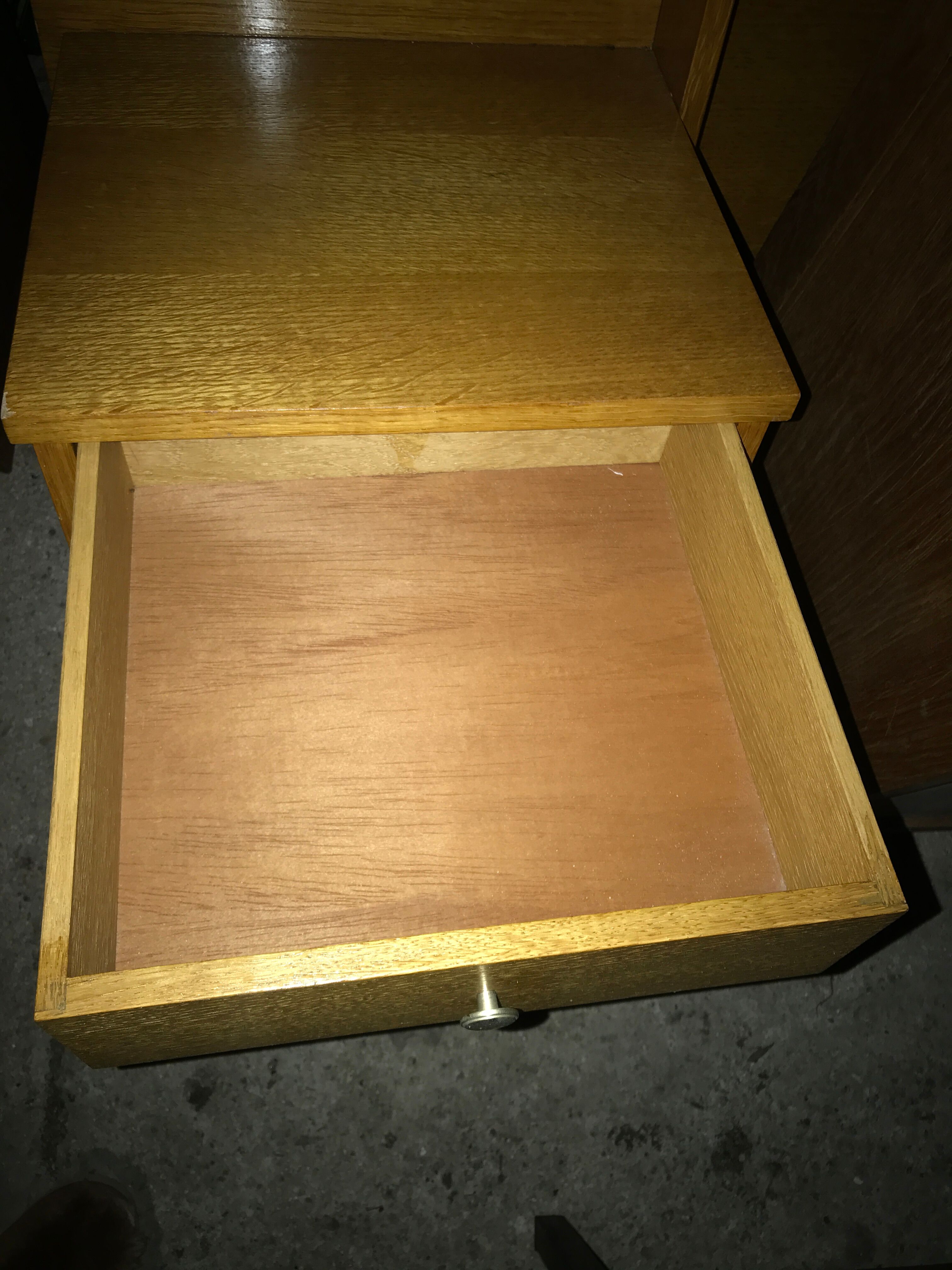 Headboard with bedside suspended 1960 vintage