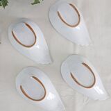 Set of 4 vegetable slip bowls