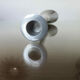 Scandinavian modernist aluminum candle holder in the 70s