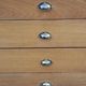 Vintage store chest of drawers in blond oak metal tube legs 4 drawers
