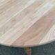 Renovated round dining table in solid wood, Louis XV style from the 19th century.