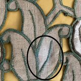 Large round Art Deco embroidered cushion