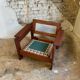 Fauteuil Brutaliste en pin des années 1960