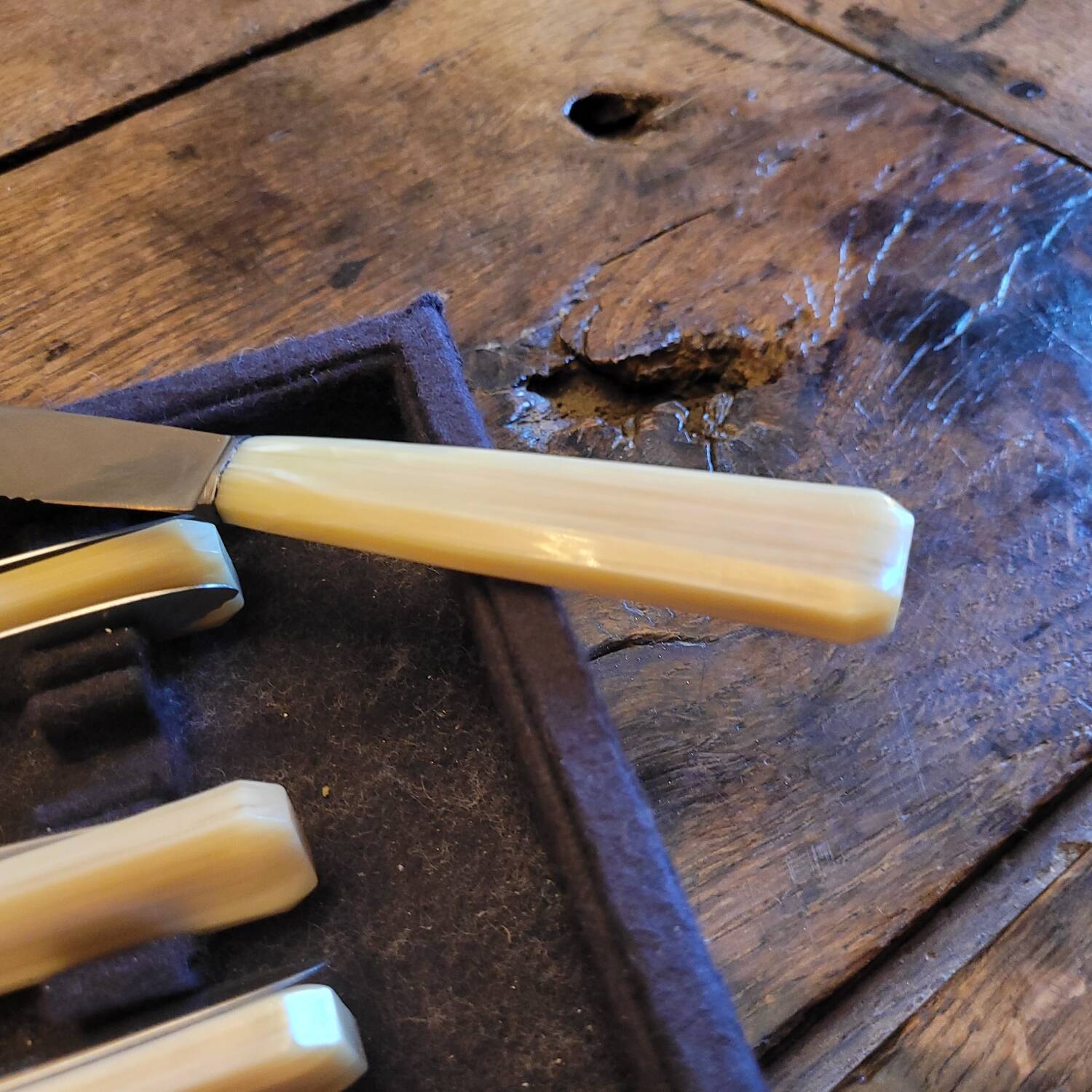 12 Rameau Sens stainless steel knives – France – 1950s/1970s