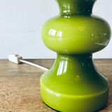 Vintage green glass lamp
