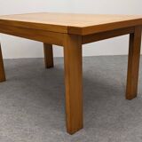 Maison Regain extendable table in solid elm, 70s-80s