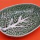 Cabbage leaf-shaped ceramic dish / platter