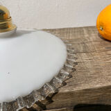 Vintage lace white opaline pendant lamp