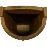 Vintage umbrella holder in oak basket storage design of the 1960s minimalist design
