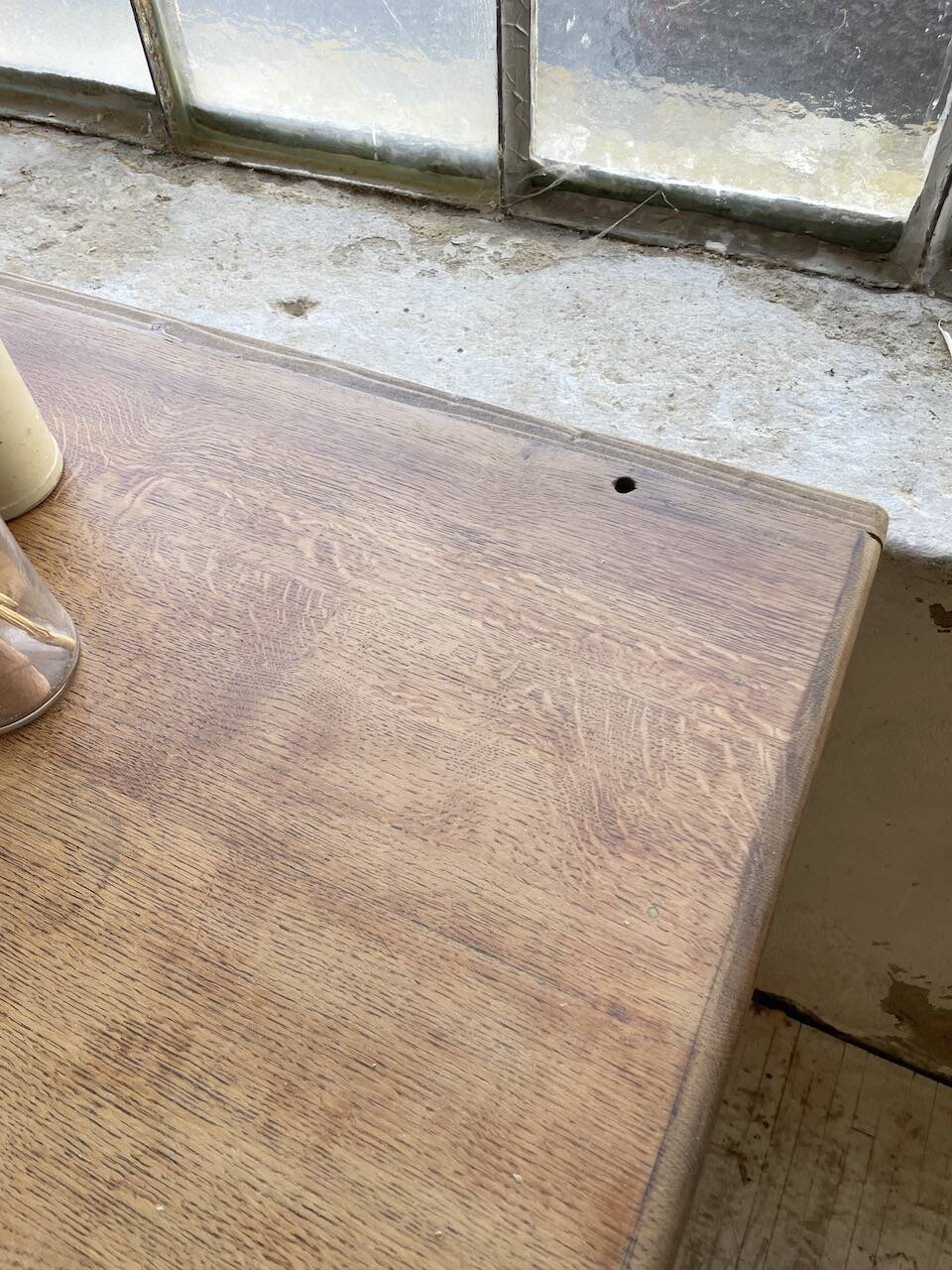 XXL solid oak counter sideboard