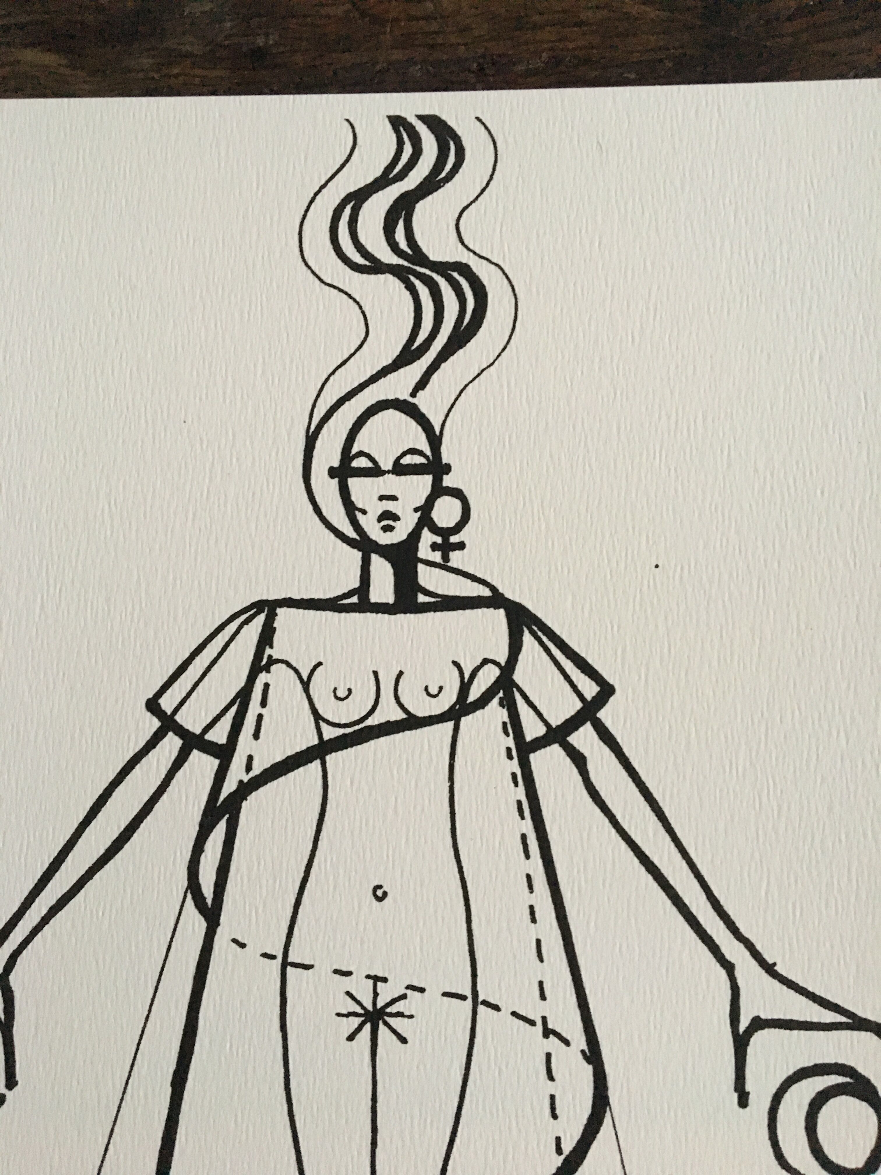 Nice press fashion illustration Paco Rabanne.  spring collection - summer 1995