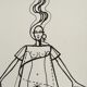 Nice press fashion illustration Paco Rabanne.  spring collection - summer 1995