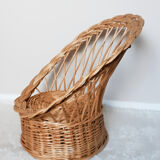 Children's rattan basket armchair